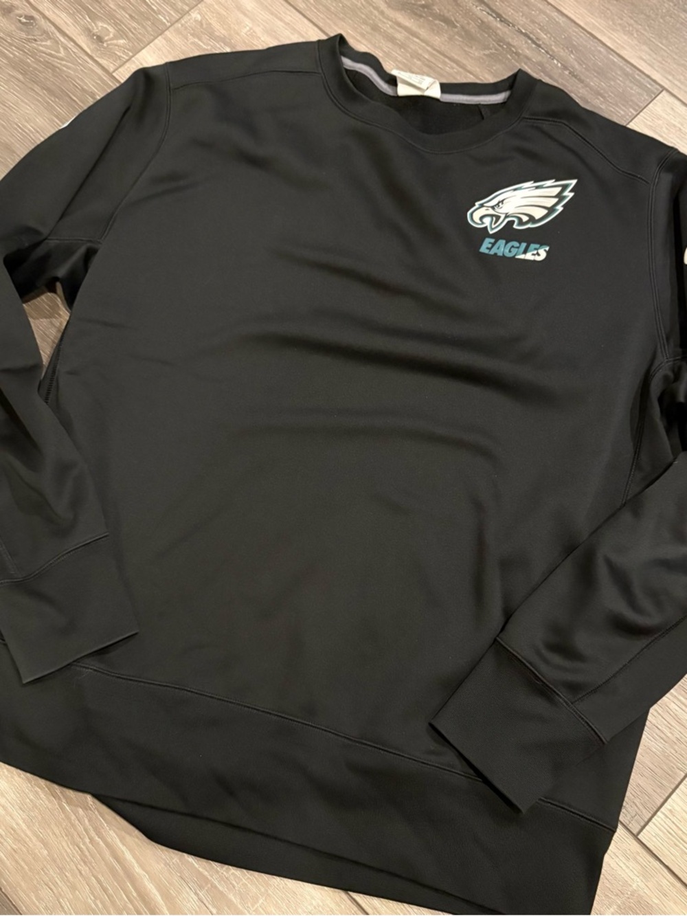 Nike Dri Fit Black Philadelphia Eagles Crewneck Sweatshirt Pullover mens XL